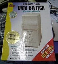 2-Way A/B I/O DB25 Parallel Printer Manual Rotary Switch Box Serial NEW IN BOX picture