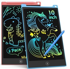 TECJOE Colorful LCD Doodle Board 2 Pack 10 Inch Kids picture