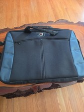 SwissGear Black Laptop Messenger Bag Slimcase Padded 15.6 Shoulder Briefcase picture