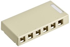 Leviton 41089-6IP, Surface Mount Box, Surface Mount Box 6-Port Ivory, 1 PC picture
