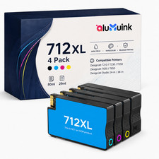 712XL  Ink Cartridge 4 Pack High Yield Compatible for Steel 24-in, 36-in T230 picture