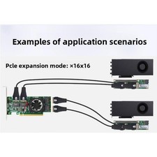 PLX8749 Expansion Card 4X SFF-8654 8I PCI-E 3.0 X16 + 2*Baseplate 4*Cable X16X16 picture