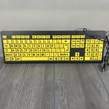ZoomText Large-Print USB Keyboard Yellow Keys Visually Impaired AI Squared Works picture
