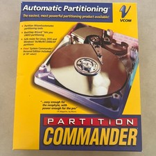 VCOM Partition Commander Vintage Windows XP/2000 Big Box PC Software Complete picture