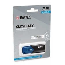 Emtec Dexxon B110 Click Easy 32GB USB 3.2 Stick Flash Drive Blue Capless 20mb/s picture