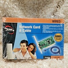WIRED-NETWORK CARD & CABLE- 2003 Network Everywhere- #NC100U-WM SEALED picture