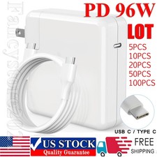 Lot 5/10/20/30/50/100PCS 96W USB-C Type C Charger For Apple MacBook Pro 16