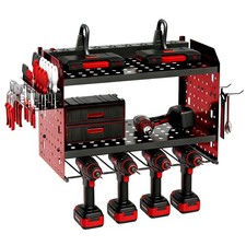 Power Tool Organizer Wall Mount with 8-Outlet Charging Station, 3-Layer Heavy... picture