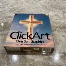 Broderbund ClickArt Christian Graphics Software - Big Box Vintage 1997 PC CD-ROM picture