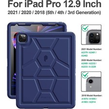 Poetic Case for iPad Pro 12.9 2021/2020/2018 Kids Friendly Silicone Cover Red picture