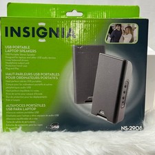 Insignia USB Portable Laptop Speakers Stereo 2 Way Balanced Drivers New NS 2908 picture