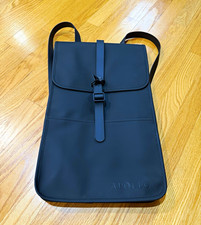 Rains Black Water-Resistant Polyurethane Backpack for 15 in Laptop picture