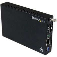 StarTech Gigabit Ethernet Fiber Media Converter with Open SFP Slot, TAA picture
