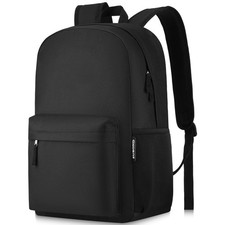 ZUBOND Unisex Black Backpack for School & Travel - 15.6 Inch, picture