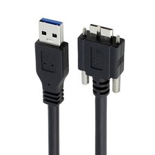 JSER Micro USB 3.0 Type-B Screw Lock to Type-A 5Gbps Cable 8.0m Japan Import picture