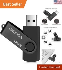 Elegant 128GB USB Flash Drive - Dust-Proof, Swivel Design for Easy Portability picture