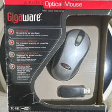 Gigaware 26-339 Wireless Optical Mouse USB Receiver 1000 DPI 3-Button Silver picture