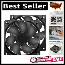 Quiet 12V Cooling Fans 120x120x25mm - 47.2CFM Airflow, 2-Pack Convenience picture