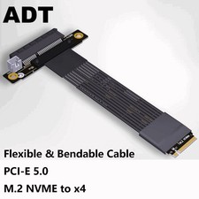 ADT M.2 NVMe to PCIe X4 Extension Adapter Cable Flexible Cable Support PCIe 5.0 picture