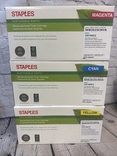 Staples Sustainable Earth Toner Cartidge Mag/Cyan/Yellow SEB2025CMYR For HP picture