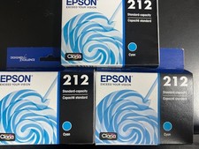 3 Pack Epson 212 Standard Capacity Cyan Ink Cartridges T212220 7993/3 picture