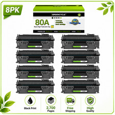 8 Pack Greencycle 80A Toner HP CF280A M401n M401dn MFP M425dn picture