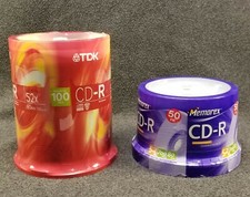 150 TDK & Memorex CD-R 80 Min. 700MB Discs New Unopened Blank Media picture