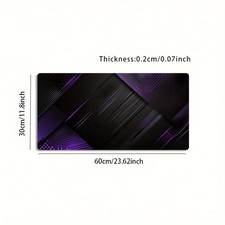 1pc Large-sized Esports Gaming Mouse Pad with Black and Purple Geometric Line- picture