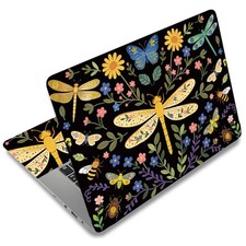 SUPERDANT Laptop Skin Sticker Dragonfly Flower Laptop Decals Personalized Uni... picture