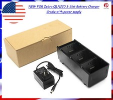 NEW 3-Slot Battery Charger Cradle with power supply Suit for Zebra QLN220 picture