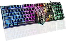 Teclado Y Mouse Mecanico Gamer Gaming Juegos Iluminacion Para PC Computadora picture
