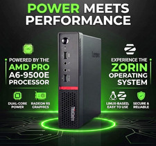 Lenovo ThinkCentre: AMD PRO A6-9500E 8GB RAM - 256GB SSD Zorin Core Edition picture
