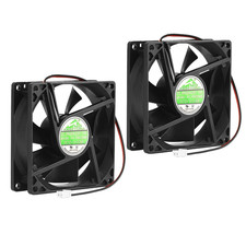 2Pcs 80Mm Fan 12V DC 0.20A, 8025 Fan Dual Ball Bearing Brushless Cooling Fan picture