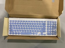BLUE WHITE - LEADSAIL WIRELESS KEYBOARD AND MOUSE COMBO, PC picture