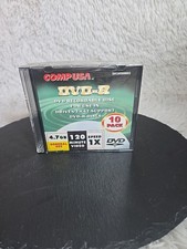 Comp USA 10 pack DVD-R recordable DVDs 4.7 GB With Jewel Cases 120 Min, Sealed picture