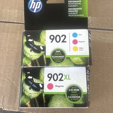 2 HP 902 Cyan Magenta Yellow 3PK Ink Cartridges New Genuine For Office Jet picture