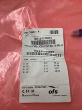 QTY 2 OFS JUMPER, LC DUPLEX, 140MM Cable FOR EXTERNAL OSC 1AB155630001 picture