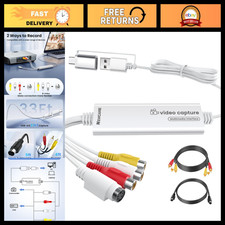 VHS to Digital Converter - 3.3ft USB Video Capture Card, USB-A/Type-C 2-in-1 picture