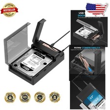 USB-C Docking Station: NVMe M.2 + SATA SSD/HDD Enclosure, 10Gbps, Clone picture