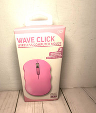 iJoy Wave Click Wireless Optical Mouse Pink Adjustable DPI 1600 Max 3-Button picture