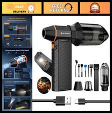 2-in-1 Magnetic Compressed Air Duster with LED Light, Blower & Suction Tool picture