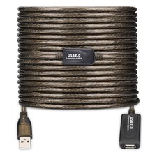 LDKCOK USB 2.0 Type A Male to A Female Active 60FT, Transparent black picture