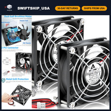 80mm Brushless DC Cooling Fan 24V 2-Pin - 2-Pack, Quiet & Efficient for PC/DIY picture