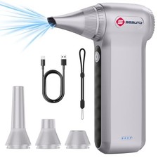 SEAUTO COMPRESSED AIR DUSTER ERGONOMIC DESIGN 250,000 RPM TF-02 - LIGHT GRAY picture