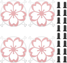 4 Pcs 120mm Pink Sakura Guard Fan Grill Metal PC Fan Grill Cover with Screws Cut picture