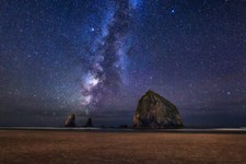 Landscape nature milky way new zealand night stars rocks Custom Gaming Mat Desk picture
