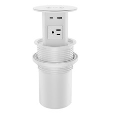 Pop up Outlet - 4-inch Hole,4-AC Outlet,20W USB C,15W Wireless Charging,2-USB... picture