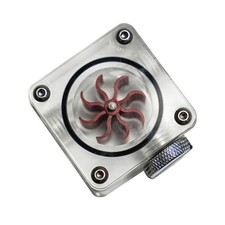 Red Impeller Square Acrylic Water Flow Indicator PC Cooling Monitor G1/4 picture