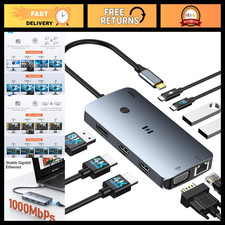 USB C Docking Station for Dual & Triple Monitors, Laptop Hub with HDMI & USB Por picture