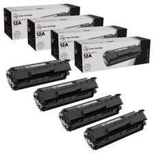 LD 4PK Comp Black Laser Toner Cartridge for HP 12A Q2612A LaserJet 3020 3030 picture